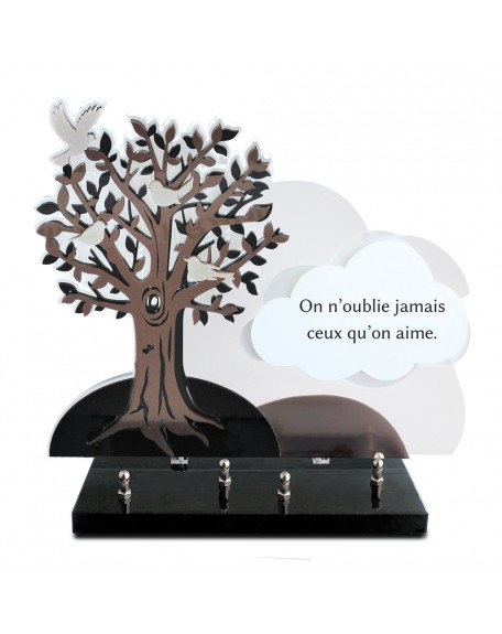 PLAQUE ALTU 32X38CM ARBRE & NUAGE TEXTE