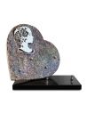 PLAQUE GRANIT COEUR 26X26 INOX FEMME