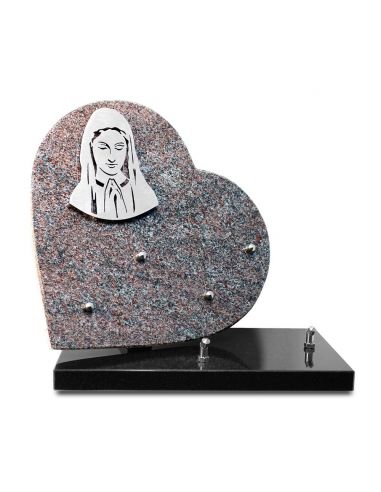 PLAQUE GRANIT COEUR 26X26 INOX VIERGE