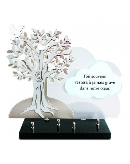 PLAQUE ALTU 32X38CM ARBRE & NUAGE TEXTE