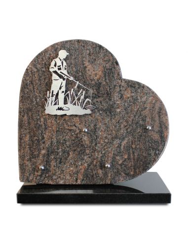 PLAQUE GRANIT COEUR 30X30 INOX PECHEUR