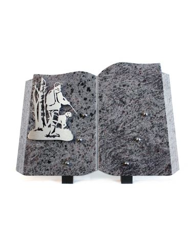 PLAQUE GRANIT LIVRE 25X35CM INOX CHASSEUR