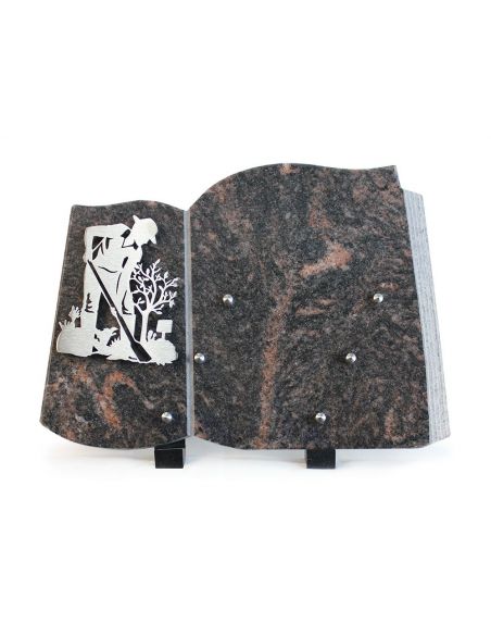 PLAQUE GRANIT LIVRE 25X35CM INOX JARDINIER