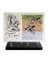 PLAQUE IMPRIMEE 25X35 + MOTIF INOX CHASSE