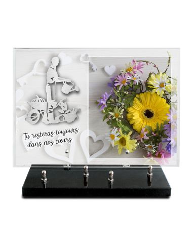 PLAQUE IMPRIMEE 25X35 + MOTIF INOX JARDINIER