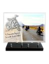 PLAQUE IMPRIMEE 25X35 + MOTIF INOX MOTO