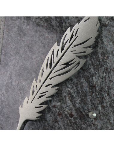PLAQUE GRANIT 25X35 INOX PLUME
