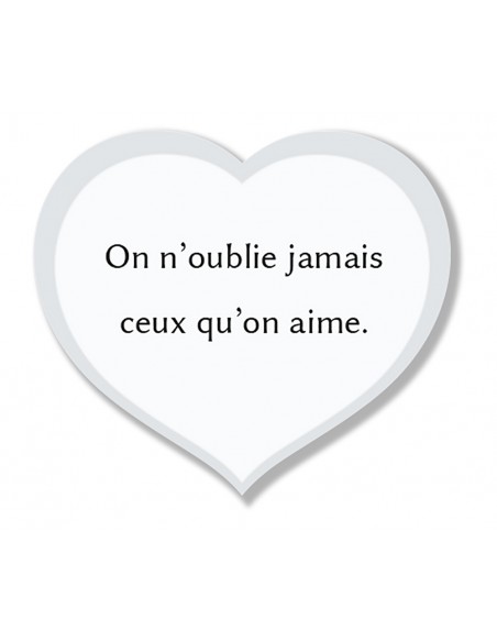 PLAQUE ALTU 32X37CM ROSE GRISE & TEXTE COEUR