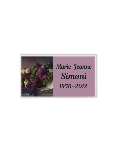 Plaque Columbarium Photo 17x9,5cm