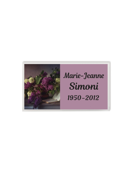 Plaque Columbarium Photo 17x9,5cm