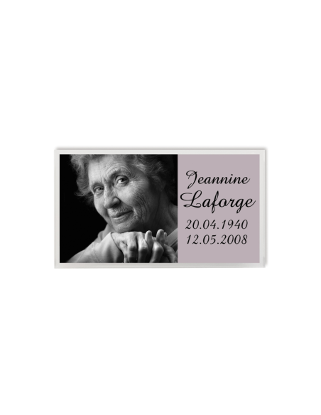 Plaque Columbarium Photo 17x9,5cm