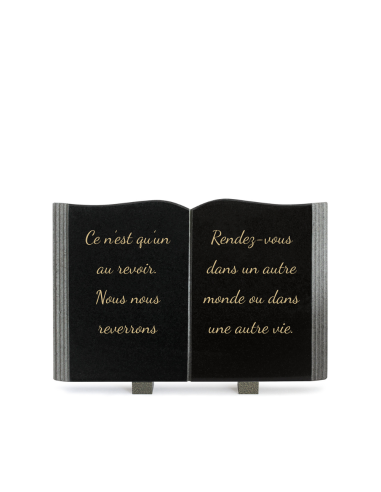 Plaque Granit Texte Format Livre 20x30cm