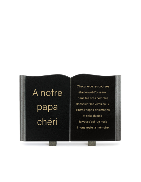 Plaque Granit Texte Format Livre 20x30cm