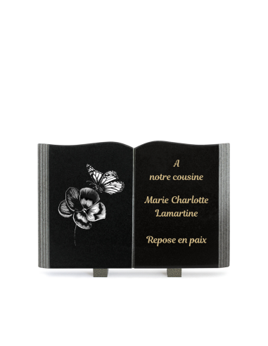 Plaque Granit Texte et Motif Laser...