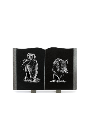 Plaque Granit Texte et Motif Laser...