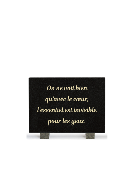 Plaque Granit Texte Format Rectangle 15x21cm
