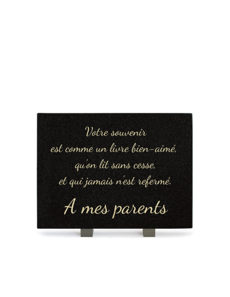Plaque Granit Texte Format Rectangle 25x35cm