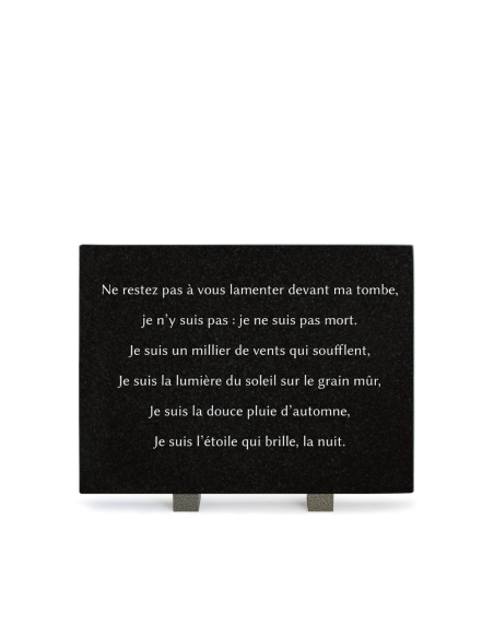 Plaque Granit Texte Format Rectangle 30x40cm