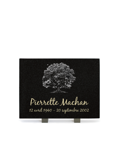 Plaque Granit Texte et Motif Laser Format Rectangle 20x30cm