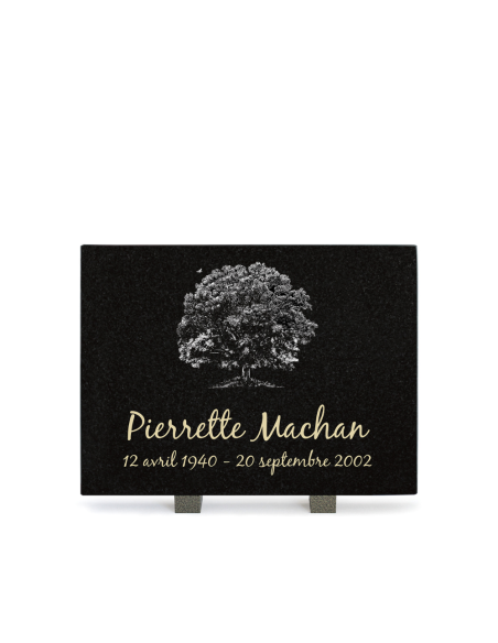 Plaque Granit Texte et Motif Laser Format Rectangle 20x30cm