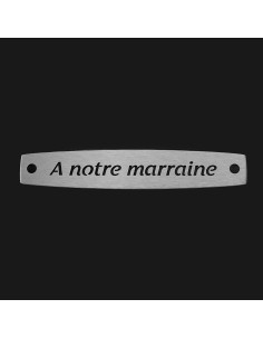 SACHET 5 INTERS INOX "A NOTRE MARRAINE"
