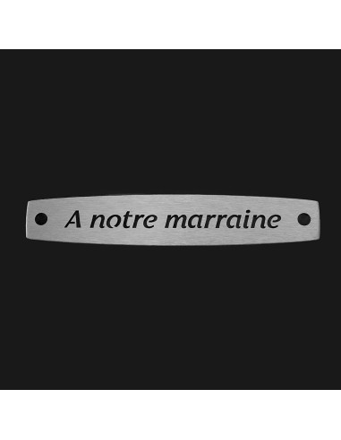 SACHET 5 INTERS INOX "A NOTRE MARRAINE"