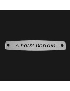 SACHET 5 INTERS INOX "A NOTRE PARRAIN"