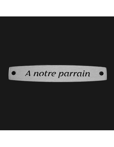 SACHET 5 INTERS INOX "A NOTRE PARRAIN"