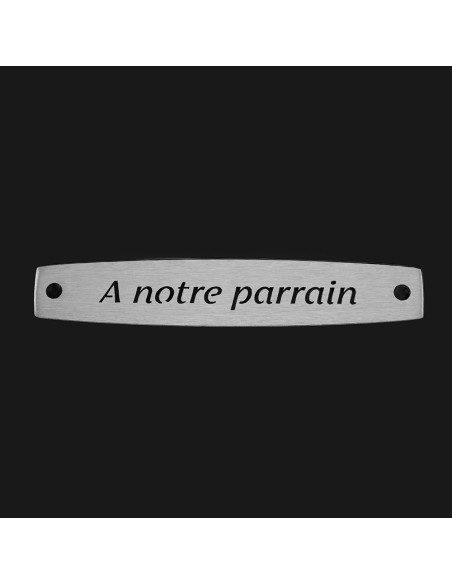 SACHET 5 INTERS INOX "A NOTRE PARRAIN"