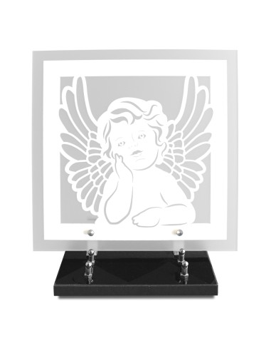 PLAQUE ALTU CARRE 30X30 BLANC SATINE MOTIF ANGE