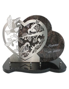 PLAQUE GRANIT COEUR 30X39CM...