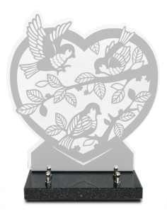 PLAQUE COEUR INOX BLANC...