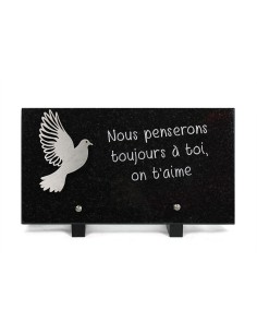 PLAQUE GRANIT NOIR 15X28CM...