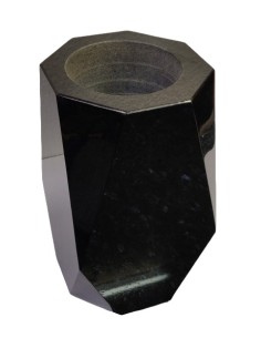 VASE GRANIT NOIR H25CM -...