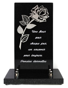 PLAQUE GRANIT 15X28 DECOR INOX