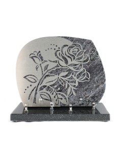 PLAQUE GRANIT 23X28 DECOR INOX