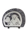 PLAQUE GRANIT 23X28 DECOR INOX