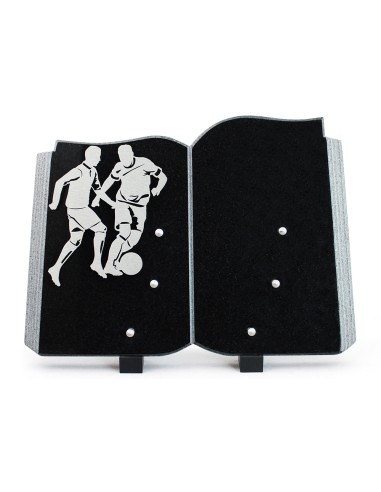 PLAQUE GRANIT LIVRE 25X35CM INOX FOOTBALL