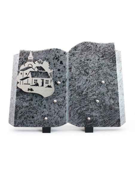 PLAQUE GRANIT LIVRE 25X35CM INOX VILLAGE