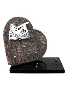 PLAQUE GRANIT COEUR 26X26...