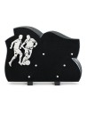 PLAQUE GRANIT 25X35 INOX FOOTBALL