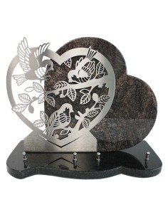 PLAQUE GRANIT COEUR 30X39CM...