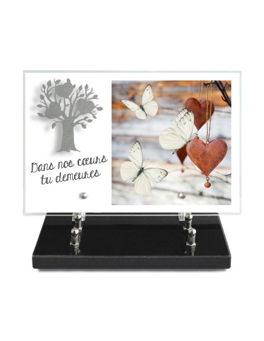 PLAQUE IMPRIMEE 20X30 + MOTIF INOX ARBRE