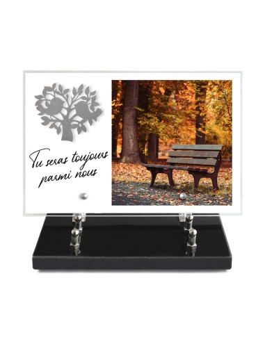 PLAQUE IMPRIMEE 20X30 + MOTIF INOX ARBRE