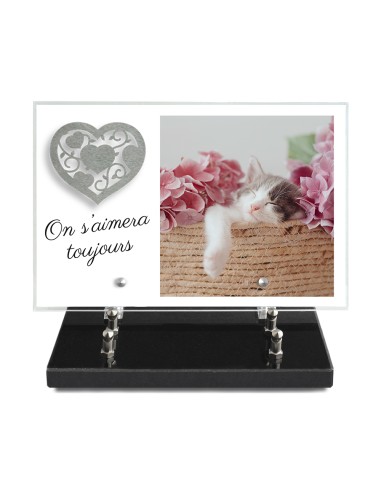 PLAQUE IMPRIMEE 20X30 + MOTIF INOX COEUR