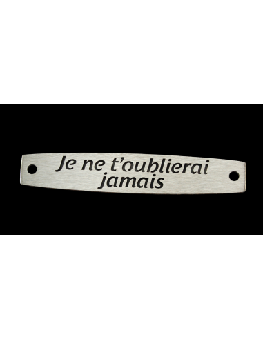 SACHET 5 INTERS INOX "JE NE T'OUBLIERAI JAMAIS"