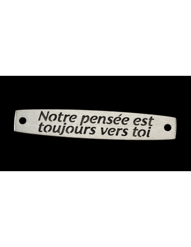 SACHET 5 INTERS INOX "NOTRE PENSEE EST TOUJOURS VERS TOI"