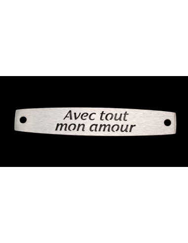 SACHET 5 INTERS INOX "AVEC TOUT MON AMOUR"