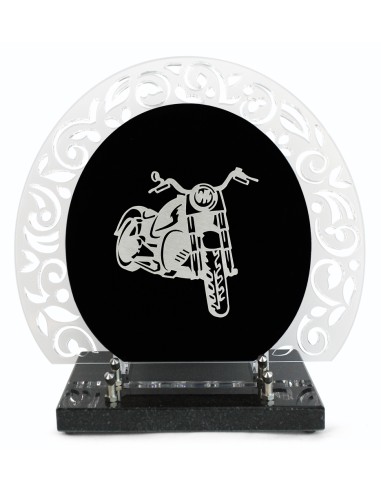 PLAQUE ALTU MOTIF DECOUPE 28X31.5CM MOTO