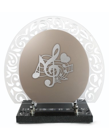 PLAQUE ALTU MOTIF DECOUPE 28X31.5CM MUSIQUE